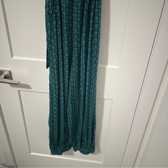 Anthropologie Maeve Blue Teal Patterned Jumpsuit Size Small Women’s - Picture 10 of 13